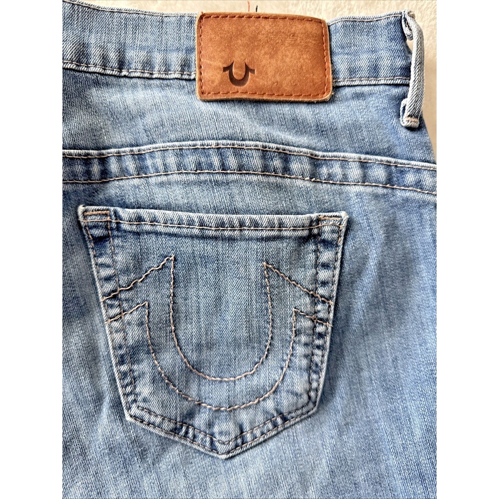 TRUE RELIGION Jeans Womens Size 31 Medium/Light Wash Embellished Pockets CHRISSY - Picture 8 of 16